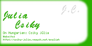 julia csiky business card
